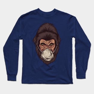 GORILLA FACE MASK DESIGN Long Sleeve T-Shirt